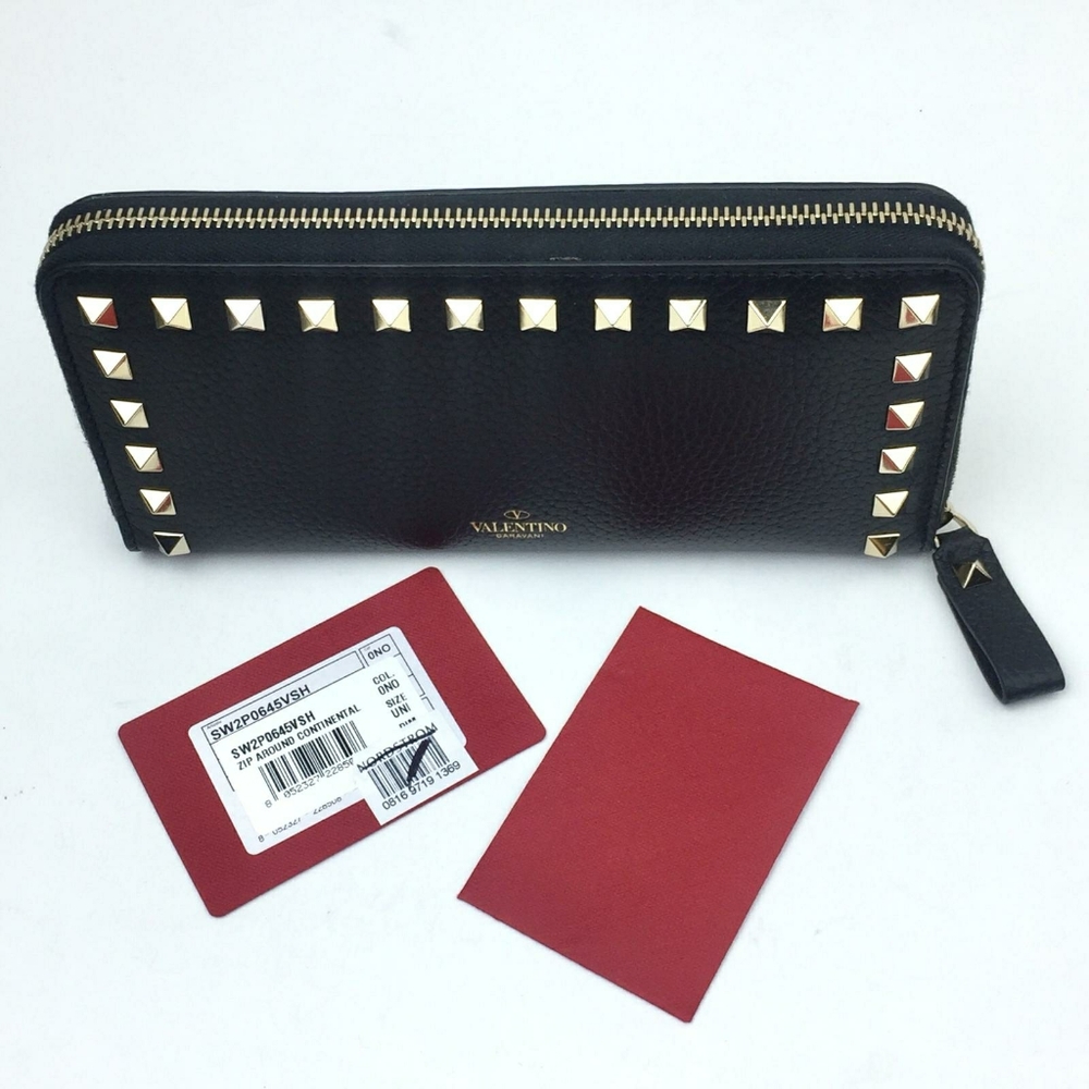 VALENTINO Rockstud Continental Leather wallet - Picture 2 of 13